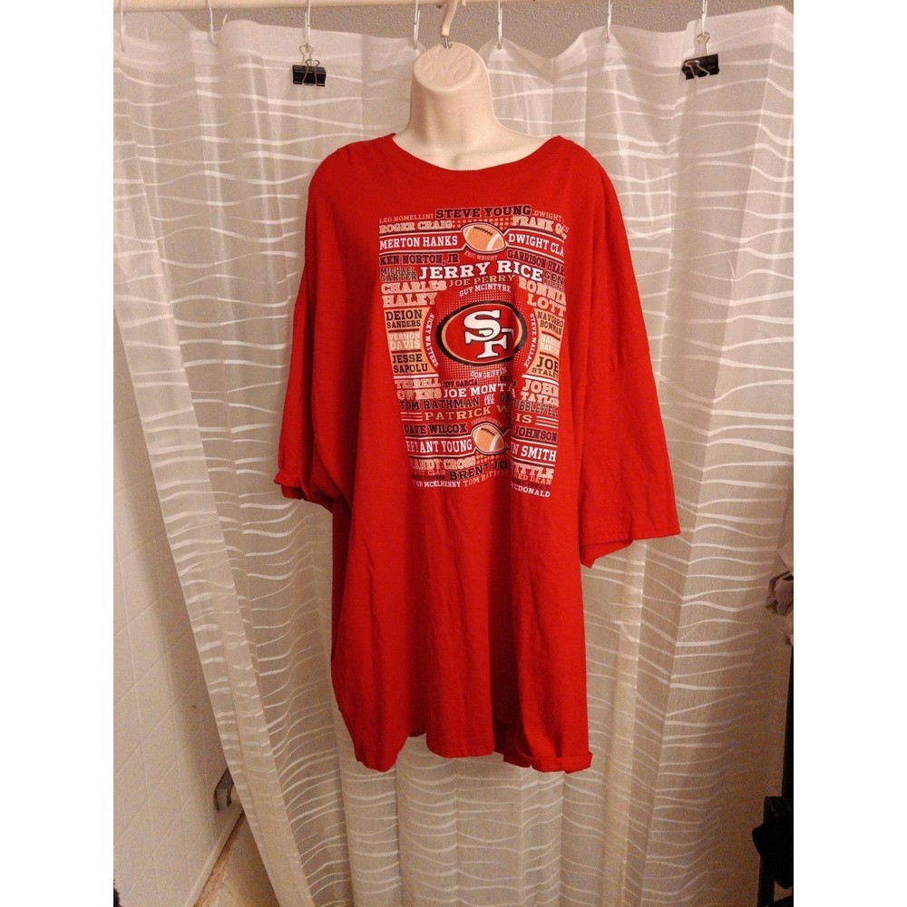 49ers Greatest players graphic design short sleeve t-shirt, 5XL